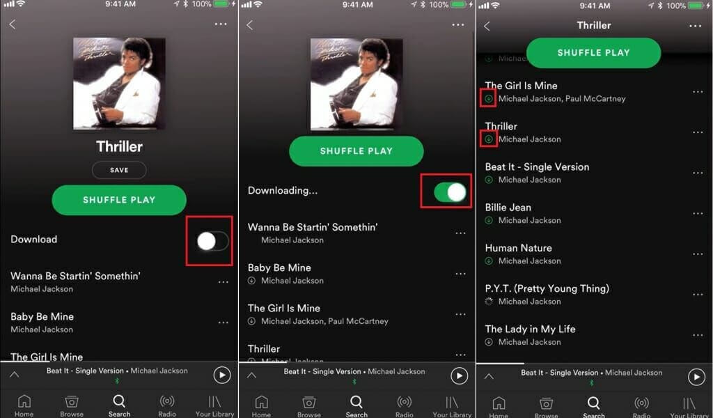 Étapes pour télécharger des chansons Spotify