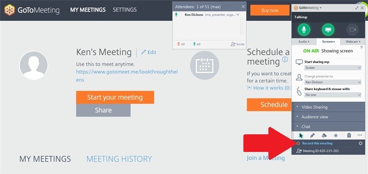 guardare la registrazione della riunione GoToMeeting.